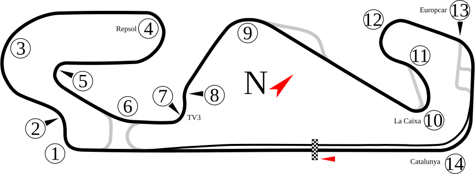 Circuit de Barcelona-Catalunya 赛道地图