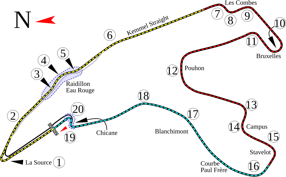 Circuit de Spa-Francorchamps 赛道地图