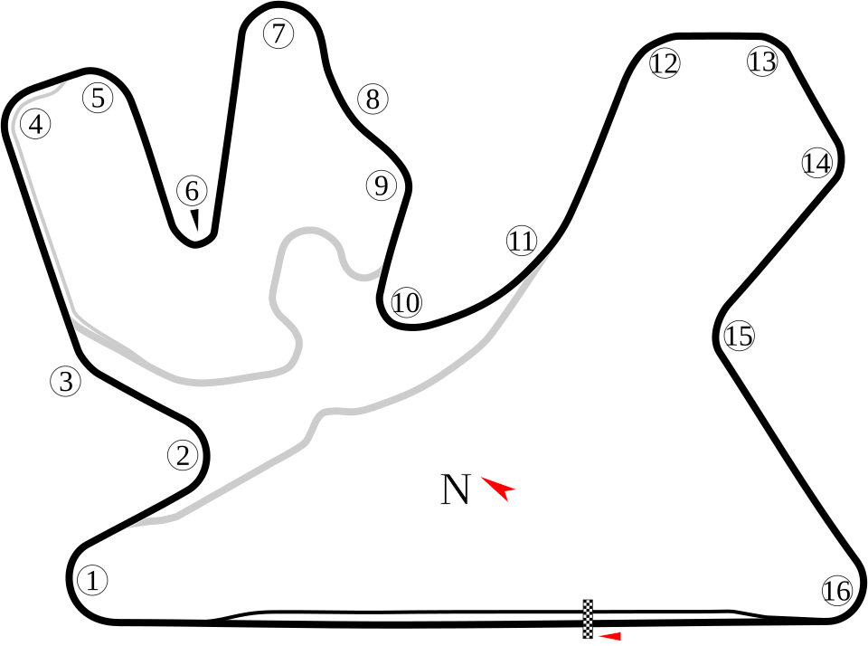Lusail International Circuit 赛道地图