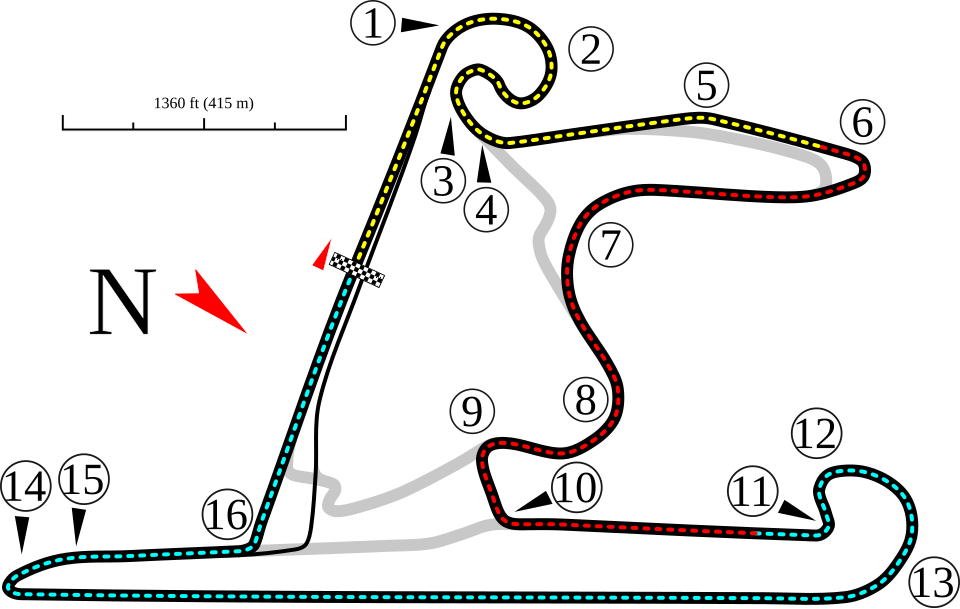 Shanghai International Circuit 赛道地图